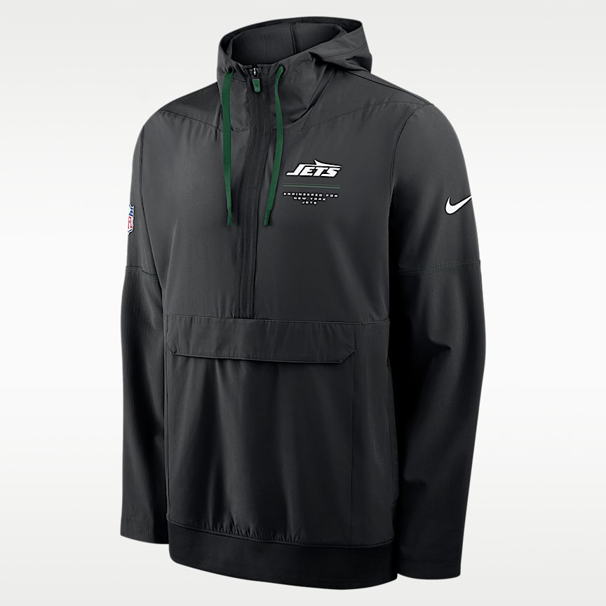 New York Giants Sideline Coach Men's Nike NFL 1/2-Zip Short-Sleeve